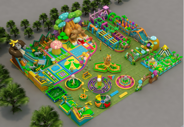 Magic Forest Themed Inflatable Park